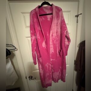 Pink Tie-Dye Women's Sweater